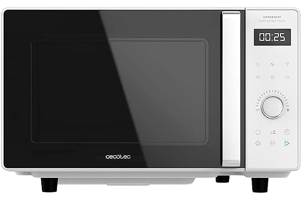 Cecotec touch-mikrovågsugn utan tallrik GrandHeat 2500 flatbed Touch White. 800 W, 25 liters kapacitet, 8 förkonfigurerade fu