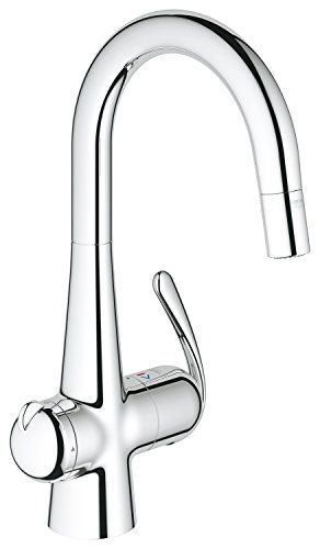 Preisvergleich Produktbild Grohe Zedra Küchenarmatur, Geräteabsperrventil, herausziehbare Spülbrause 31203000
