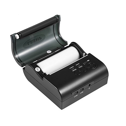 Thermal Drucker,LESHP Bluetooth Drucker Bluetooth Tragbare Mini 80mm Thermodrucker Bondrucker POS Wireless Kassendrucker Drucker Thermo Quittungsdrucker Thermal Dot Receipt Printer für Windows Android IOS - 3