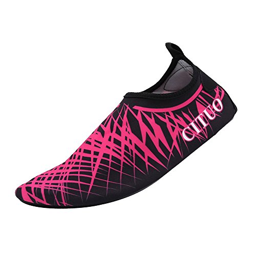 Unisex Aquaschuhe Strandschuhe, Weiche schnelltrockene rutschfeste Schwimmschuhe geeignet für Tauchen Schnorcheln Schwimmen, für Damen & Herren, Erwachsene & Kinder