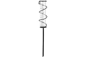 Tongdejing Pluviomètre spirale en verre de 12 ml - Avec piquet - Outil de gestion des intempéries - Pour jardin, cour (transparent)