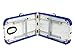 FoxHunter Luxury Portable Lightweight Massage Table Beauty Couch Therapy Bed Folded 3 Section Aluminium Frame White Blue with Headrest Armsupport Carrying Bag