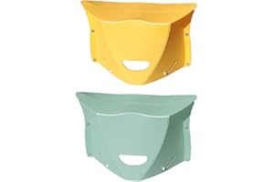 SHENGOU Tragbarer Klapphocker,Klappbar Kinder Hocker,Klappbarer Tritthocker,Multifunktional Klappstuhl Hocker,Faltbarer Klapphocker,Tritthocker Kinder,Faltbarer Hocker Kinder(Light Blue+Yellow)