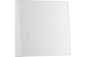 BRITISH GENERAL BG Electrical Single Cooker Flex Outlet Plate, Bottom Entry, Square Edge, Nexus 900 Series, White Moulded, 45A, 979
