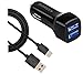 Price comparison product image Car Charger + USB Type-C Cable (3.3 ft) for Huawei Mate 9 / P9 / P9 Plus / Honor 8 / Nova Plus,Samsung Galaxy S8/S9/C9 Pro/A3/Note7,Lumia 950xl/950, HTC 10, LG G5, Nexus 5x/6p