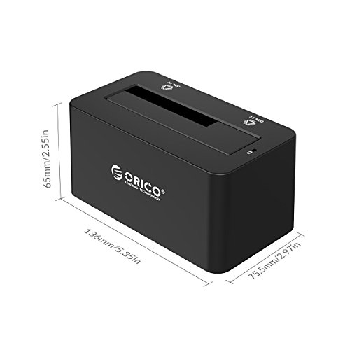 ORICO USB 3.0 Externe Festplatten-Dockingstation für 2,5 / 3,5 Zoll SATA III SSD und HDD – UASP für SATA 6 Gbps - 7