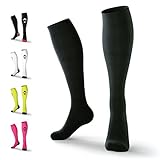Rymora Compression Socks for Men and Women (Lightweight, Graduated Compression, Seamless) (One Pair) (Black) (Medium: UK 7-10 / EU 40-44)