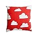 Farg Form Cusion Cover with Cloud Print (Red)