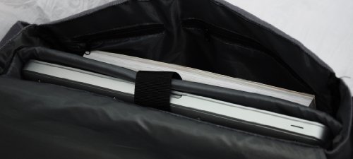 L&X Canvas-Schultertasche, für Apple Macbook Pro (13 Zoll bzw. 33,02 cm) / Apple iPad, leichtgewichtig, Canvas + PU-Leder, Grau - 2