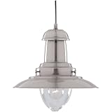 Searchlight Electric 4301SS - Lampadario nautico da pescatore da soffitto, colore: Argento satinato