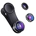 Objectif pour Téléphone Portable, Universel 3 en 1 Kit Clip-on Lentille de Caméra Professionnel avec Objectif de Fish-eye 10X 180° + 0.36X 145° Objectif de Grand Angle + 15X Objectif Micro pour iPhone iPad et Autres Androids Smartphones