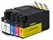 Produktbild 4x Druckerpatronen für Lexmark 200XL 210XL Lexmark OfficeEdge Pro 4000 OfficeEdge Pro 5500 (BK,C,Y,M)