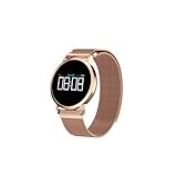 YWY Smart Fitness Tracker Uhr mit Schrittzähler High-presize Herzfrequenz/Blutdruck / Schlaf-Monitor Bluetooth Smart Armband Armband für Herren und Damen (Farbe : Gold)