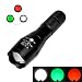 Produktbild LUXJUMPER Taktische Taschenlampe, Ultra Bright Rot Grün Weißes Licht LED-Taschenlampe 5 Modi Zoombare Taschenlampe Lampe mit Magnetfuß für Jagd, Camping, Wandern, Angeln