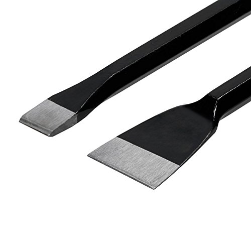 ECD Germany Handmeißel Satz 3-tlg Spitzmeißel Breitmeißel und Flachmeißel mit Handschutz Meißelset Meißel Set - 4