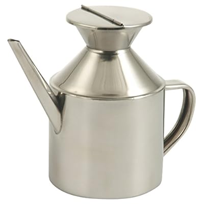 Galileo Casa Oil Style Ölflasche, Edelstahl, Grau, 8 x 8 x 12.5 cm