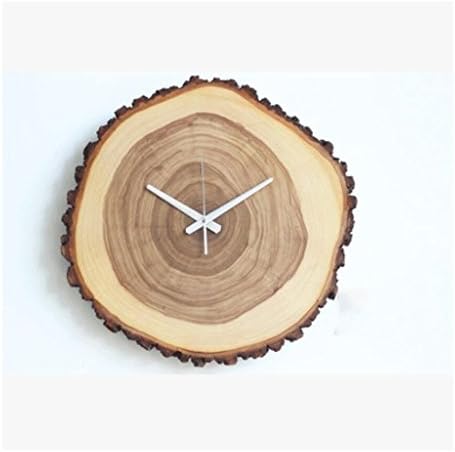 TXXM Wall Clocks Simple Creative Wooden Ring Zhong Zhongyin Living Room Wall Watch ( Color : C )