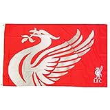  L.F.C Bandera del Liverpool F.C. - 152 x 91 cm, diseño de Liverbird, Color Rojo