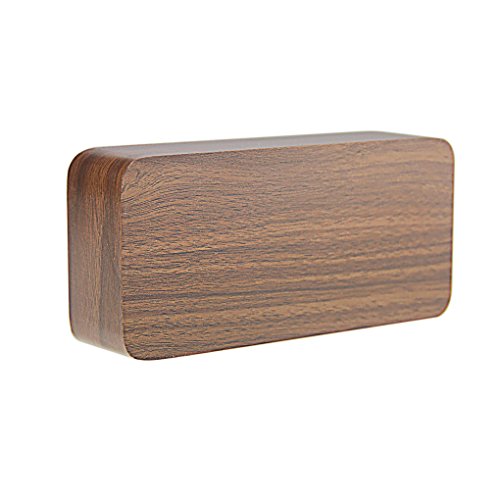 Liying Neu Digitalwecker LED Wecker Reisewecker mit Zeit Temperatur und Datumsanzeige Holz - 3