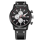 Männer Sport Quarz Uhren, Mini Focus Männer Chronograph Wasserdichte Armbanduhr mit Datumsanzeige