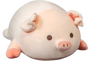 OUKEYI Cuscino morbido per maiale paffuto con peluche a forma di maiale, comodo cuscino da abbracciare, giocattolo regalo per ragazzi e ragazze, in cotone, peluche di maiale grasso, peluche (39,9 cm)