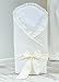 Baby Infant Swaddle Wrap / Newborn Swaddling Blanket / Duvet - PLAIN YELLOW CREAM