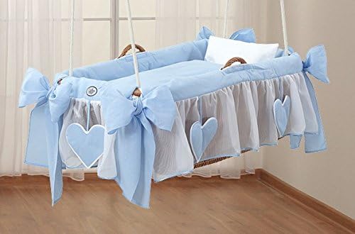 Hanging crib baby cot set (blue)
