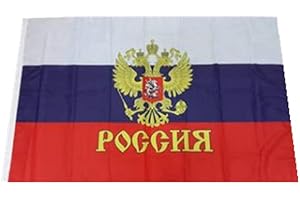 Stormflag Russischer Adler Flagge Russland Flagge mit Adler 3x5ft Flagge RUSSLAND WAPPEN mit Adler 90x150cm Polyester 90g mit Doppelnadel genäht.
