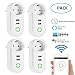 Produktbild KOBWA WLAN Intelligente Plug mit USB Port, WiFi Smart Steckdose Smart Plug Kompatibel Funksteckdose fernbedienbar Timer Kompatibel Stecker mit Alexa, Google Home und IFTTT