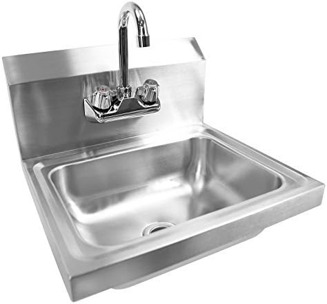 Gridmann Commercial Stainless Steel Wall Mount Hand Washing Sink w/ Faucet by Gridmann