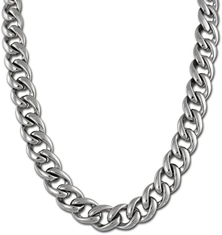 Amello necklace ceramic curb - size 19.7 inches - Woman necklace - Stainless Steel necklace ESKX18J0