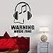 Produktbild ONETOTOP Music Zone Wandtattoos Kopfhörer Notizen Wandaufkleber Für Musikzimmer Removable Home Decoation Schlafzimmer Wand Decal56 * 73 cm