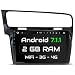 Produktbild XM-10G7-BLK Autoradio passend für VW GOLF 7 2013-2017 I mit Android 7.1.1 I mit GPS Navigation I support WiFi WLAN I Bluetooth I 10,1 Zoll 25,5cm Touchscreen I USB Anschluss (bis 2 TB) und microSD-Kartenslot (bis 256GB) I 16 GB Interne Speicherkapazität I 2 DIN