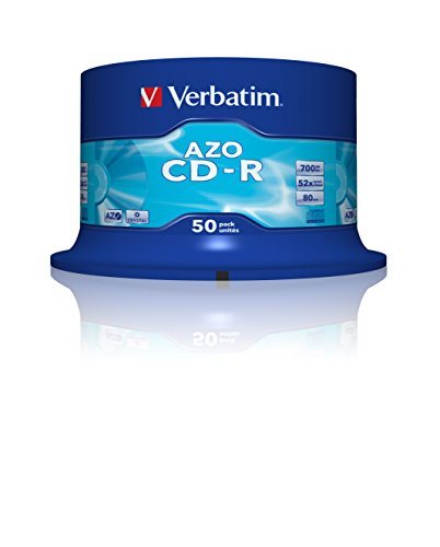 Verbatim 43343 CD-R AZO Crystal 52x 700MB CD-R Rohlinge 50er-Spindel - 3