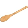 Fackelmann - Solid Spoon Bamboo - 30 cm - Sustainable Natural Wood - Versatile Kitchen Tool - Heat Resistant - Ergonomic Design - Ideal for Cooking and Serving