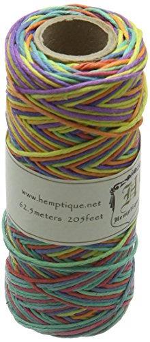 Hemptique Hanf Bunte Kordel Spule 9,1 kg 205 '-rainbow, andere, mehrfarbig