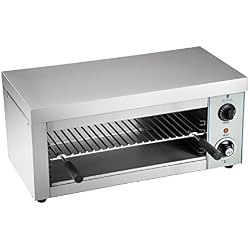 Royal Catering Salamandre Toaster Electrique Grill Cuisine RCES-2000-EGO (2.000 W, 32 x 61 x 28,50 cm, 1 élément chauffant infrarouge)