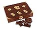 Produktbild Store Indya, Holzerne spiel kasten spielkarten halter kasten doppelte plattform und domino spiel satz 28 fliesen handgemacht mit feinen messing einlegearbeit