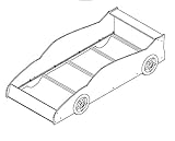 Pol.Power Autobett METEOR in Rot Hochglanz – Kinderbett inkl. LED Beleuchtung, 90 x 200 - 7