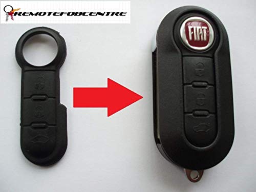 Botón de reemplazo 3 control remoto cojín de botón para el Panda de Fiat 500 remoto llavero flip