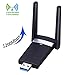 Produktbild Wlan Stick USB 3.0 AC1200Mbps PiAEK Wlan Adapter Wireless Dual Band 5GHz 866Mbps + 2.4GHz 300Mbps WiFi Adapter für Windows XP/Vista/7/8/10 Mac OS X Linux