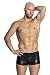 Produktbild NOIR HANDMADE, H035-M, Men - Kunstleder Shorts mit Zipper und aufgesetzten Pockets hinten, schwarz