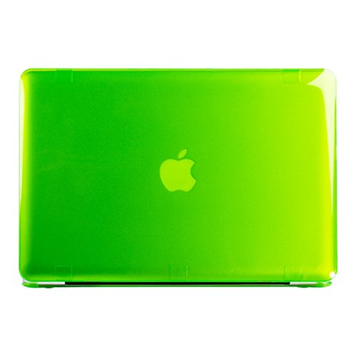 kwmobile Crystal Hülle für Apple MacBook Air 13″ (ab Mitte 2011) Hard Case – dünne durchsichtige transparente Schutzhülle Cover Tasche Neon Grün Transparent - 2