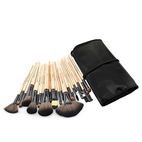8Decades 24 Stücke professionellen Kosmetik Make-up Pinsel Set mit mit rosa Tasche - 3