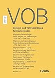 VOB 2012: Vergabe- und Vertragsordnung für Bauleistungen VOB Teil A (DIN 1960), VOB Teil B (DIN 1961), Vergabeverordnung (VgV), Vergabeverordnung ... für freiberufliche Leistungen (VOF), by 