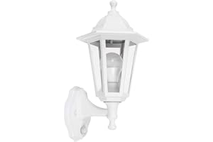 MiniSun | Traditional Victorian Style Security Wall Light with Integrated PIR Motion Sensor | Outdoor Wall Lights, Home Décor & Improvement Essential | Includes 6W LED Bulb