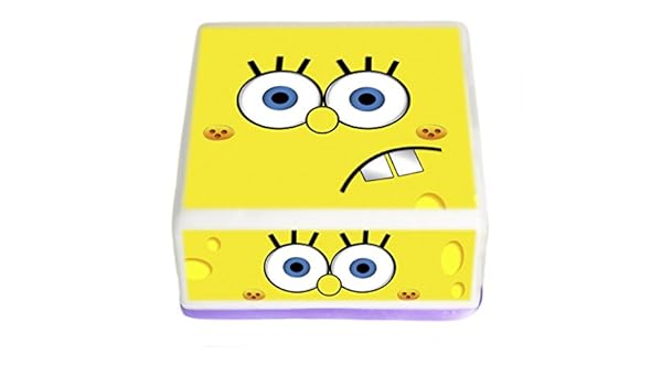 Nd2 Spongebob Square Pants Party Personalised Round Birthday Cake