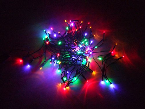 LED Lichterkette mit 120 LEDs bunt - für den Innen- und Außenbereich