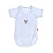 Steiff Unisex Baby 0008641 Body 1/4 Arm Bodysuit, Blue (Steiff Baby Blue), 0-3 Months (Manufacturer size: 62)