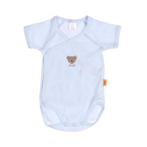 Steiff Unisex Baby 0008641 Body 1/4 Arm Bodysuit, Blue (Steiff Baby Blue), 0-3 Months (Manufacturer size: 62)